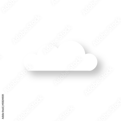 Icon mit Schatten - Wolke