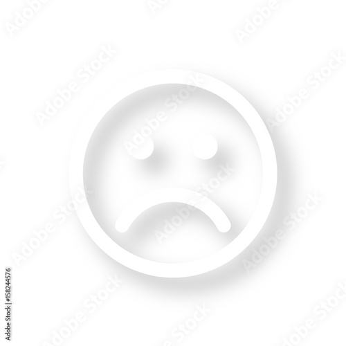 Icon mit Schatten - Smiley traurig