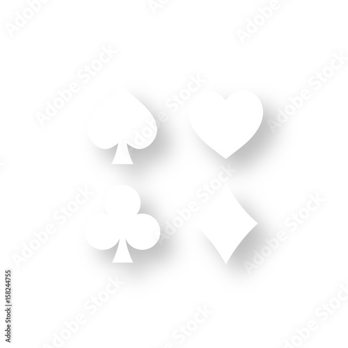 Icon mit Schatten - Spielkartenfarben