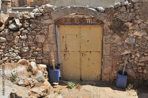 Entering to old, rural building - Crete Island, Greece