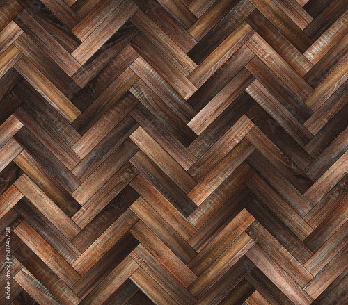 Herringbone natural dark parquet seamless floor texture