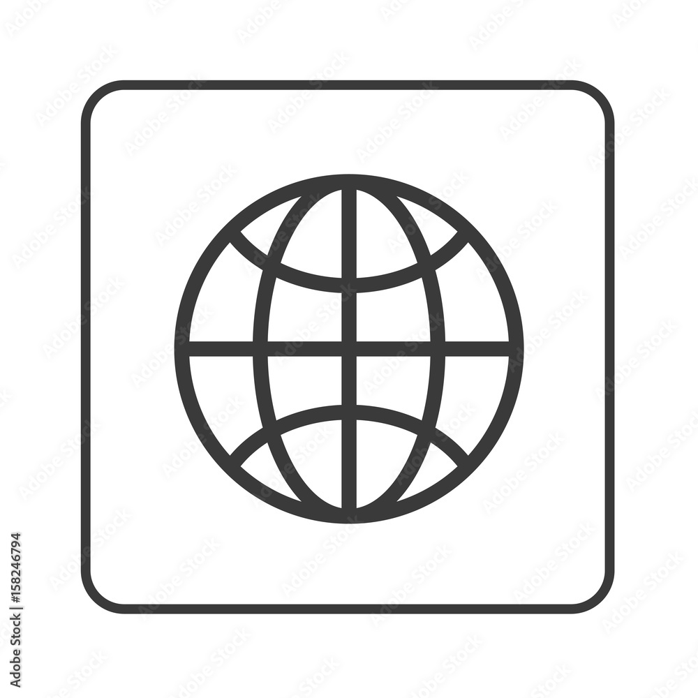 Web - Internet - Weltkugel - Simple App Icon Web - Internet - Weltkugel - Simple App Icon