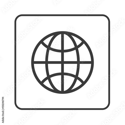 Web - Internet - Weltkugel - Simple App Icon