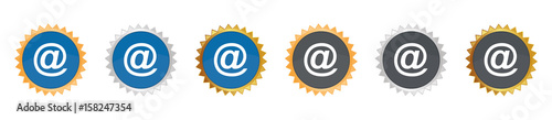 Email - Gezacktes Button-Set