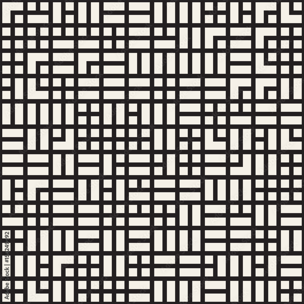 Vector seamless pattern. Mesh repeating texture. Linear grid with chaotic shapes. Stylish geometric lattice design Vector seamless pattern. Mesh repeating texture. Linear grid with chaotic shapes. Stylish geometric lattice design