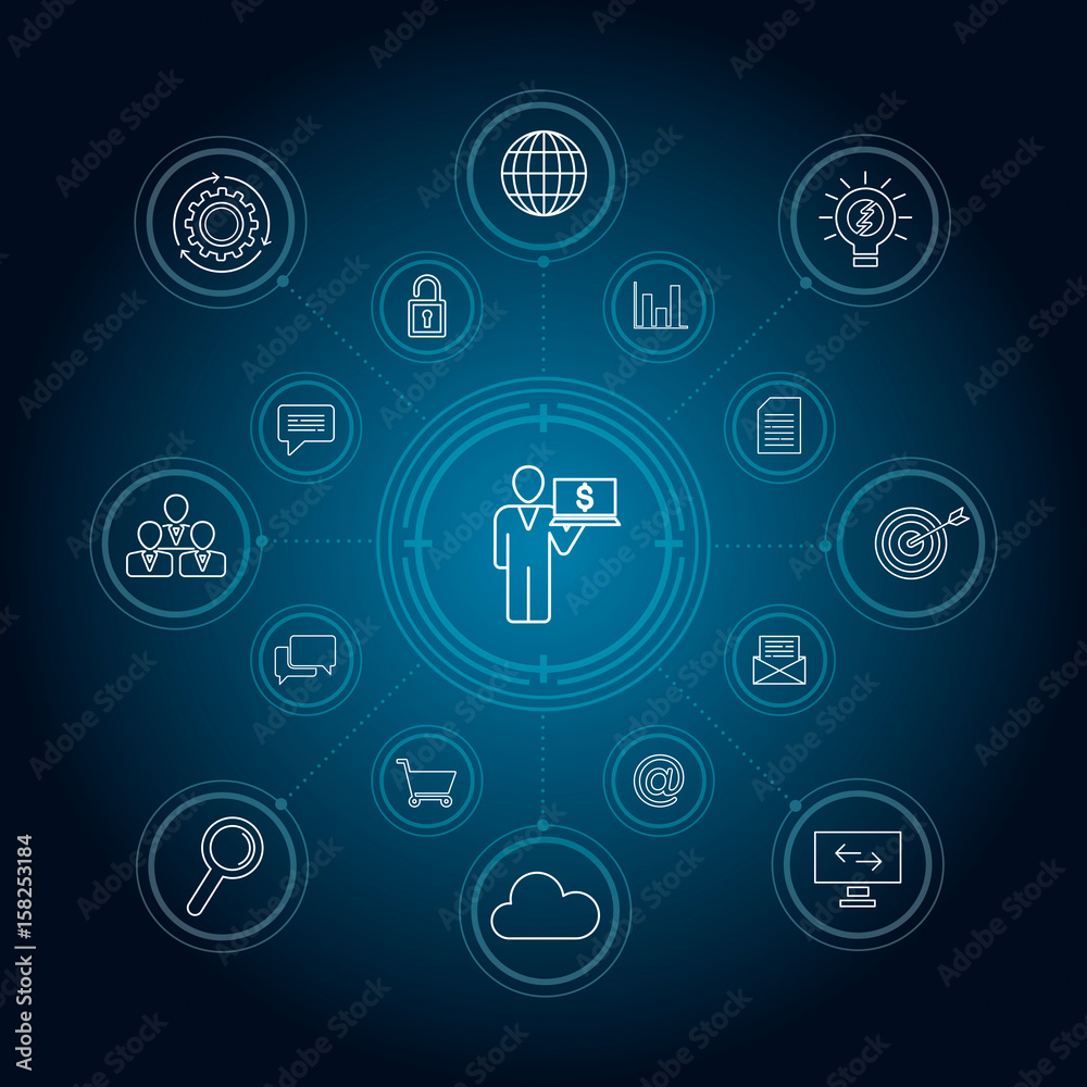 Business connection concept. Vector illustration. Business connection concept. Vector illustration.