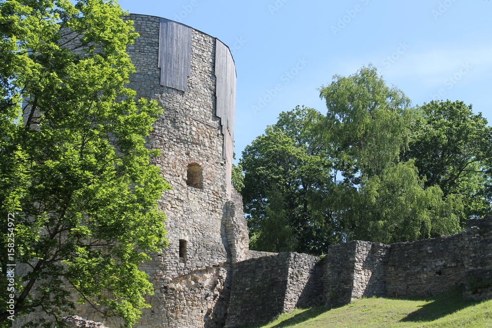 Ancient castle in Cesis, Latvia