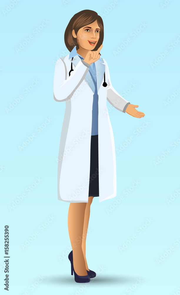 cartoon woman doctor