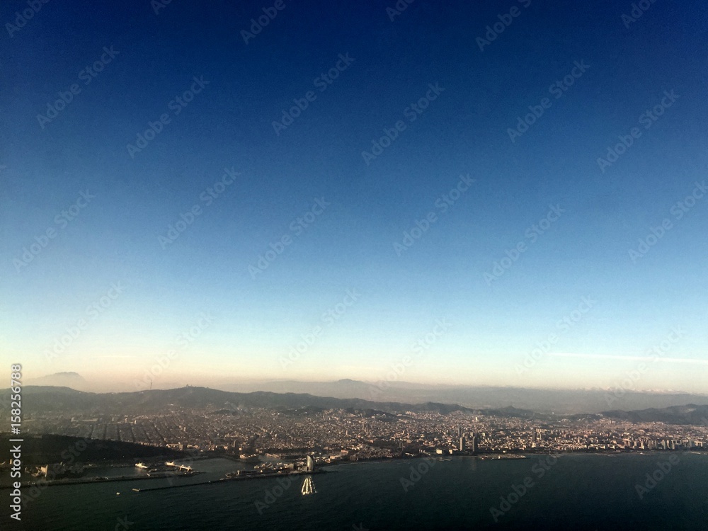 Fototapeta premium Barcelona seen from above