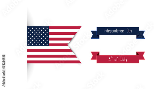 Independence day of USA. 4th of July. American flag background.