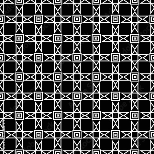 Black and white seamless pattern. Geometric print