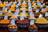 Colorful spices in Iranian bazaar