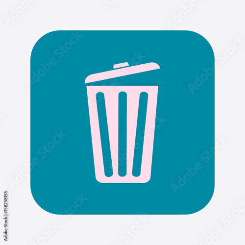Trash can icon. Delete, Move to Trash, clear the disk space. Vector illustration.