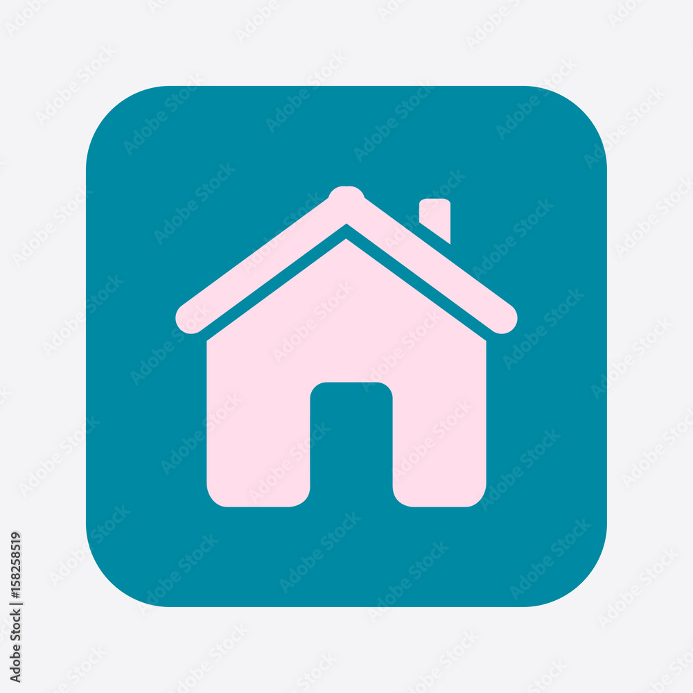Vector Home Icon in flat design style. Vector Home Icon in flat design style.