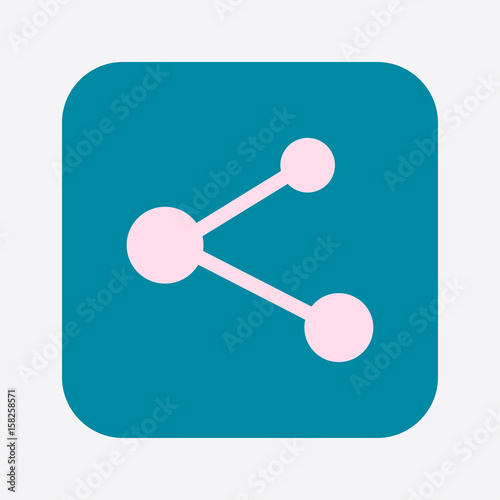 Share sign icon. Vector of flat design style.