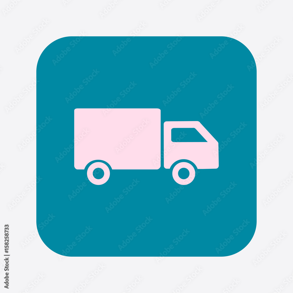 Delivery truck sign icon. Cargo van symbol. Shipments and free delivery. Flat style. Vector. Delivery truck sign icon. Cargo van symbol. Shipments and free delivery. Flat style. Vector.