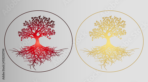 Set - tree of life stickers.