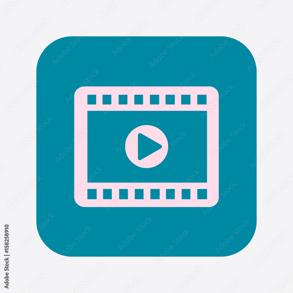 Video icon. Flat design style. Movie premiere. Live video Calendar. Video icon. Flat design style. Movie premiere. Live video Calendar.