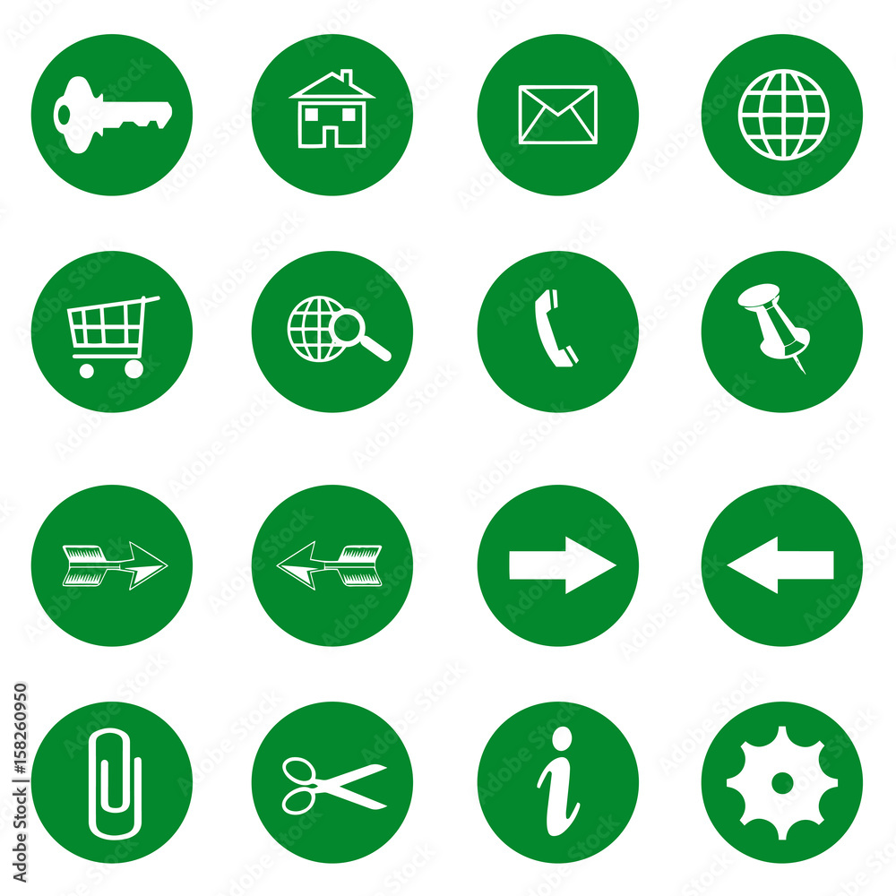 green website icons - internet buttons green website icons - internet buttons