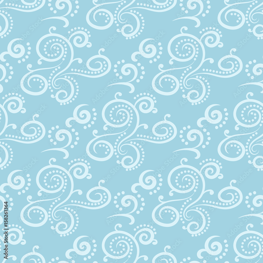 Abstract ornament. Blue and white seamless pattern Abstract ornament. Blue and white seamless pattern