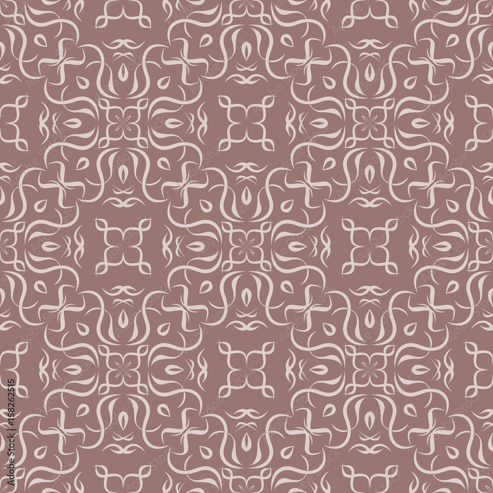 Abstract ornaments. Brown seamless pattern Abstract ornaments. Brown seamless pattern