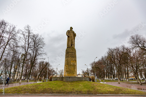 KOSTROMA, RUSSIA - APRIL 27, 2017: Monument to Ivan Susanin - patriot of the Russian land. Built in 1967. Sculptor N.A. Lavinsky 