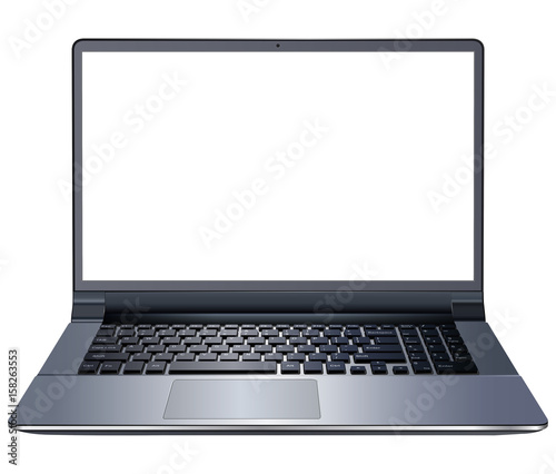 Laptop computer isolated