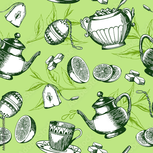 Green tea pattern