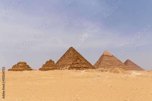 landscape with six pyramids of Giza