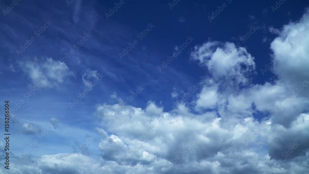 Time lapse video of white clouds on a blue sky. Time lapse video of white clouds on a blue sky.