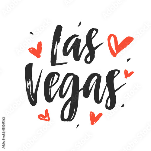 Photography Las Vegas. Modern city hand written brush lettering