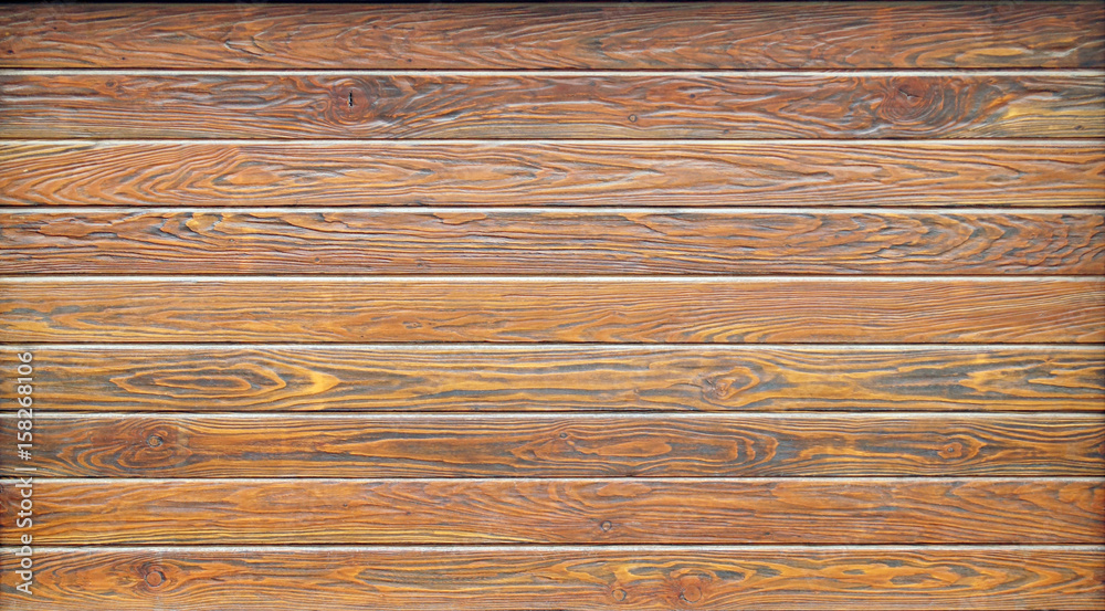 Grunge Wood Board Panel Structure. Solid Wood Slats Rustic Shabby Brown Background.