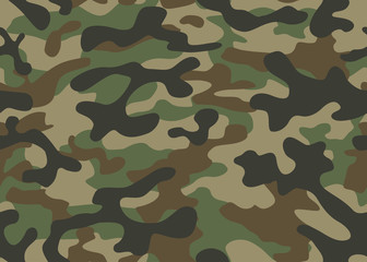 Fototapete Tarnmuster Jagdgrünes Militärtarnmuster Textur  © kimfoto1986