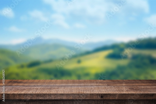 Canvas-taulu Empty wooden desk with free space for product presentation