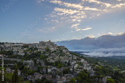 View on the beautiful medieval village of Gordes at the morning. This village is included in list of  The most beautiful villages of France 