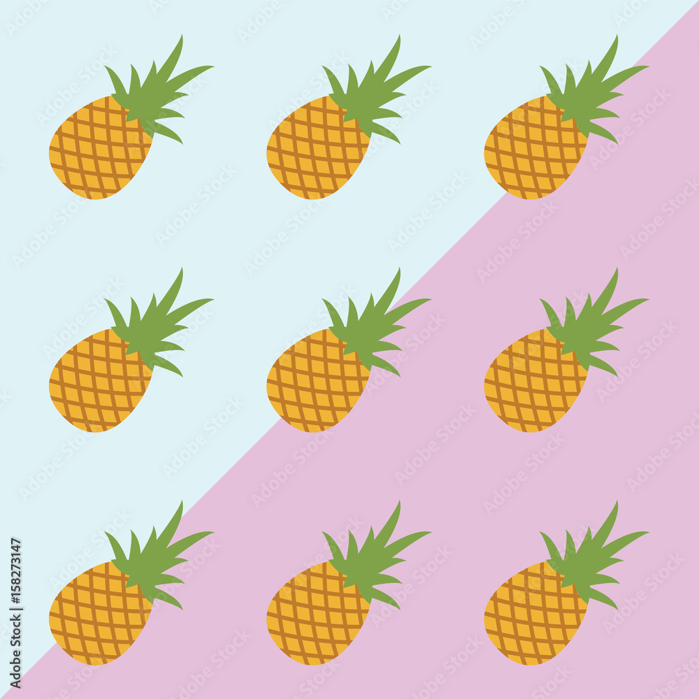 Pineapple pattern. Simple illustration of pineapple vector pattern for web