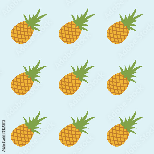 Pineapple pattern. Simple illustration of pineapple vector pattern for web