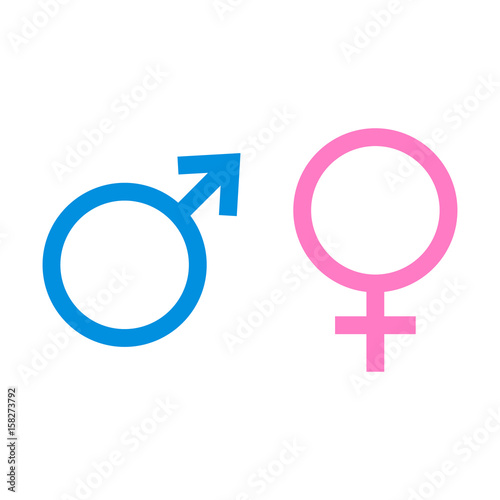 Two gender icons design. Vector.