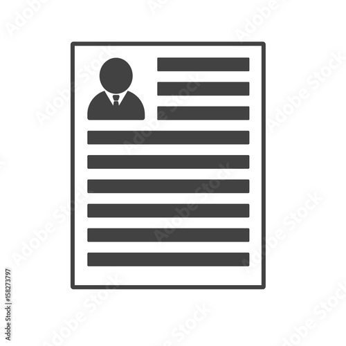 Document Cv simple business sign. Flat style icon. Vector illustration