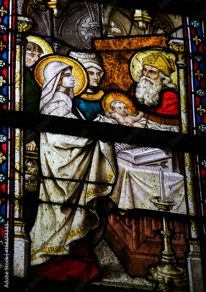 Stained Glass - The Presentation of Jesus at the Temple