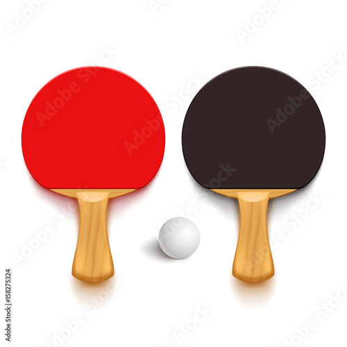 ping pong rackets with shadows