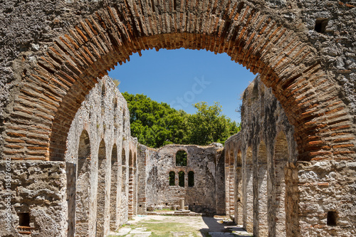 Ruins of the ancient town Butrint (Buthrotum), Albania photo