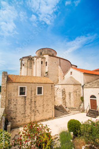  Saint Donatus (Sveti Donat) church in Zadar, aerial view, Dalmatia, Croatia 