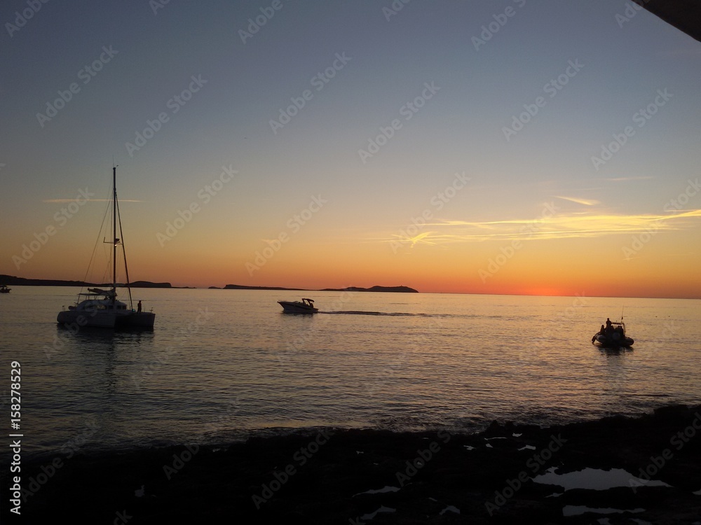 Fototapeta premium Sunset from ibiza island 