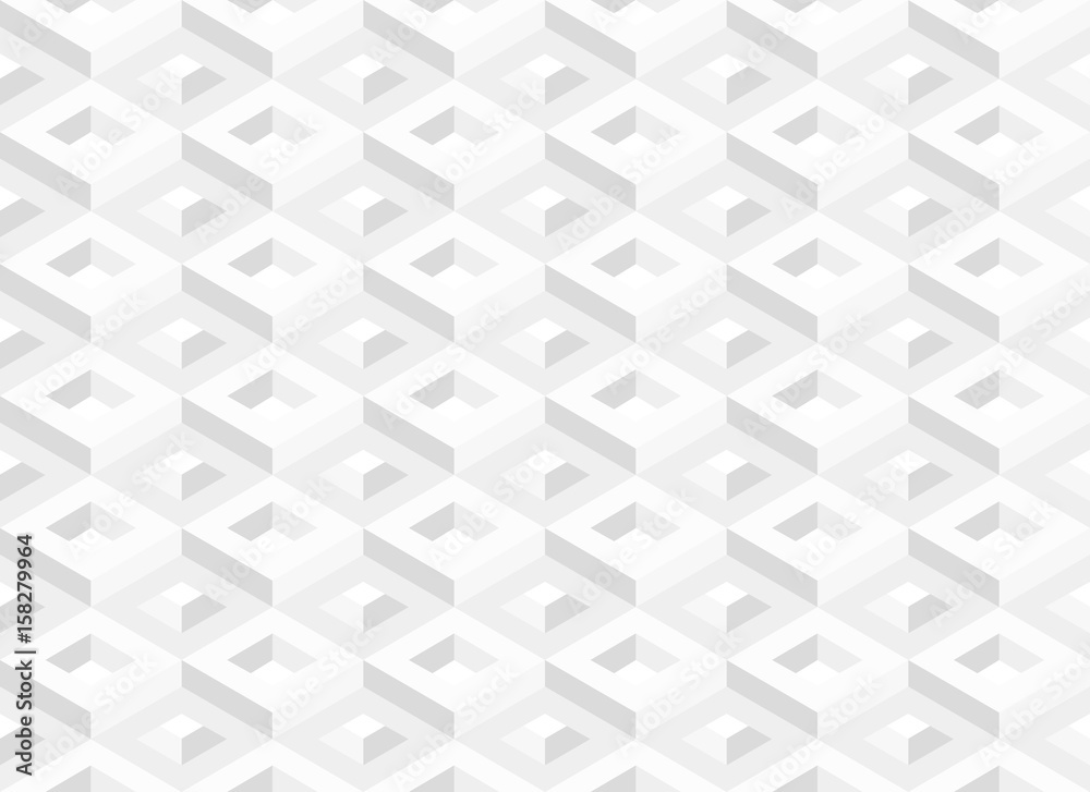 White isometric vector seamless background. White isometric vector seamless background.