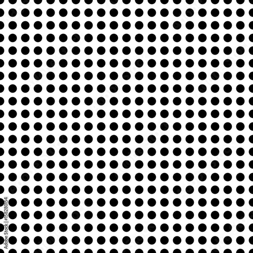 Pop art dots background. Black and white texture.