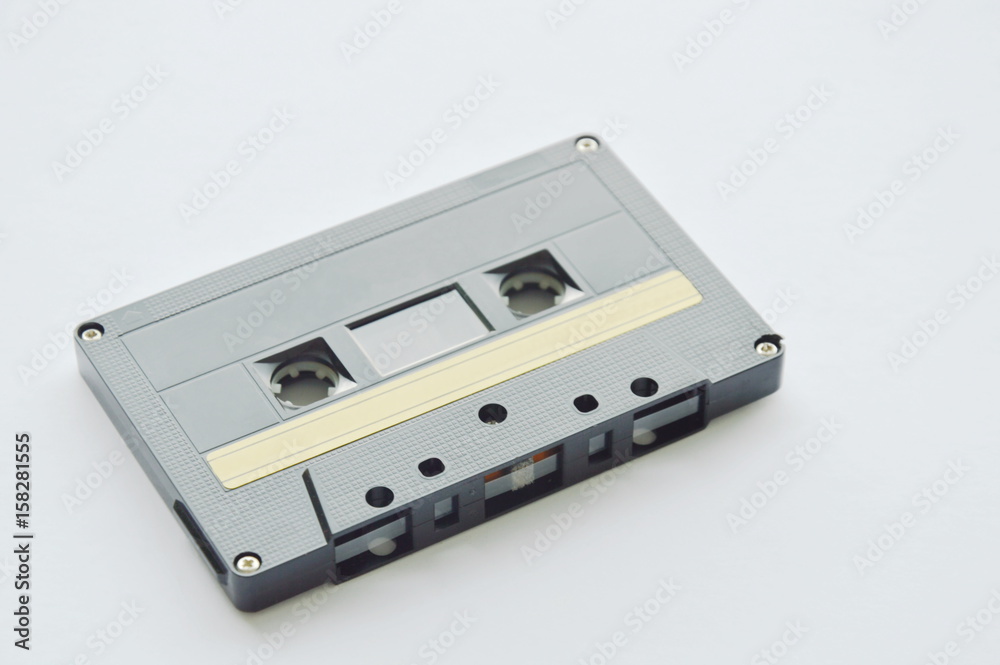 Obraz premium cassette tape recorder on white background