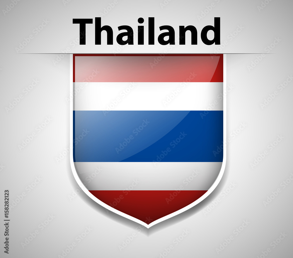Badge design for flag of Thailand Badge design for flag of Thailand