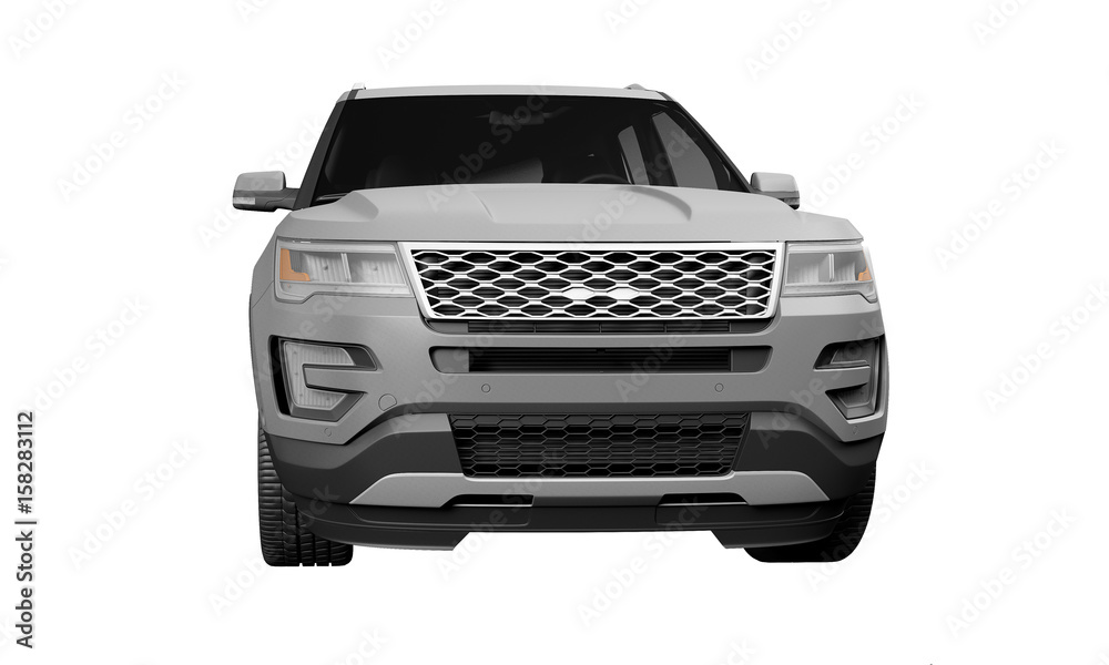 Naklejka premium Modern SUV on white background 