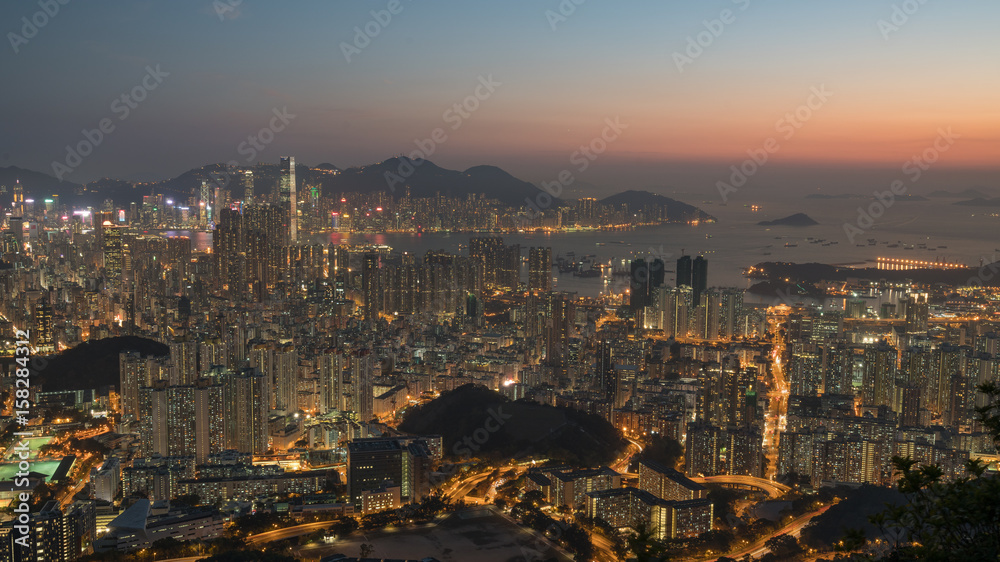 Sunset on Kowloon, Hong Kong